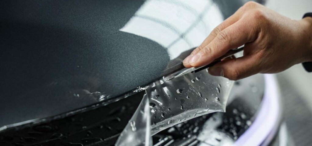 монтаж на PPF защитно фолио върху автомобил