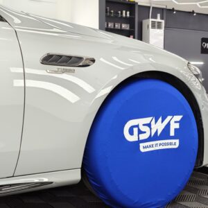 Защитни текстилни протектори GSWF за предпазване на джантите от прах и химикали в сервизни условия.
